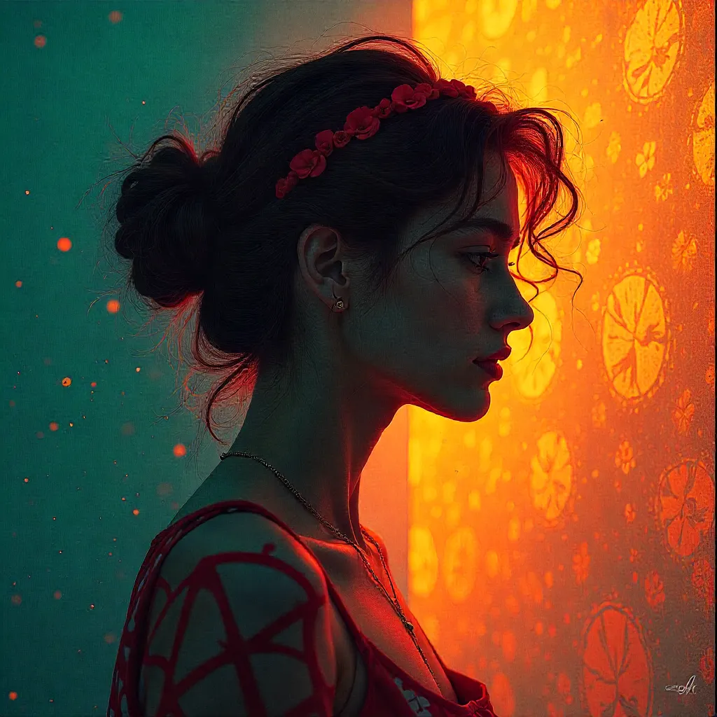 Artistic portrait illustration